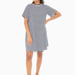 M Pomander Place Tuckernuck Navy Stripe Zoe Mini Tee Dress